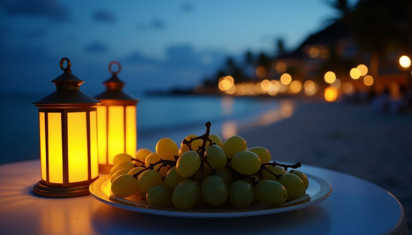 A serene beach scene in the Dominican Republic on New Year's Eve.