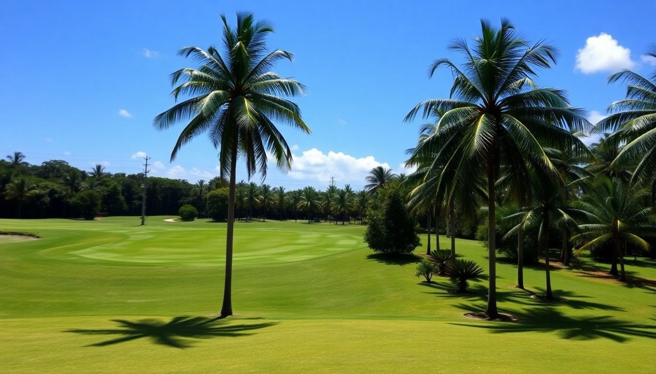 A vibrant golf course in Casa de Campo, Dominican Republic.