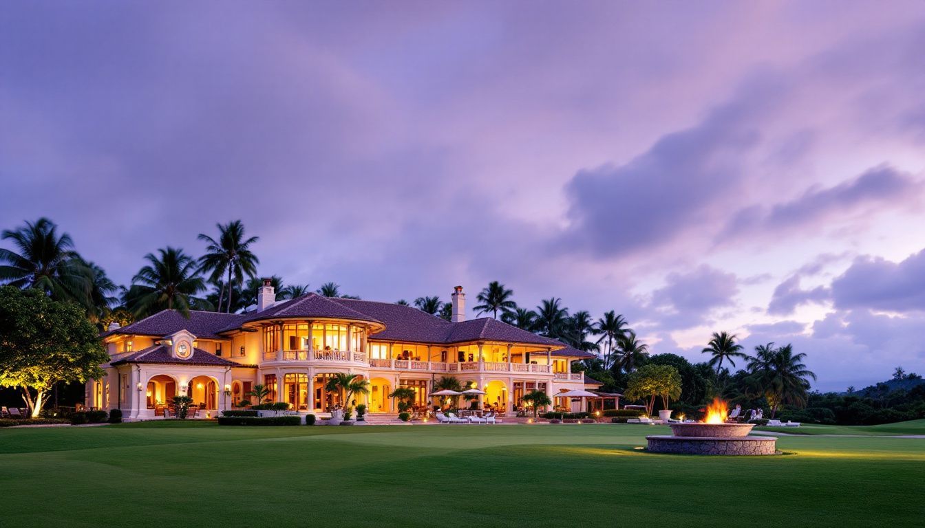 A luxurious villa at Casa de Campo Resort & Villas, overlooking the golf course.