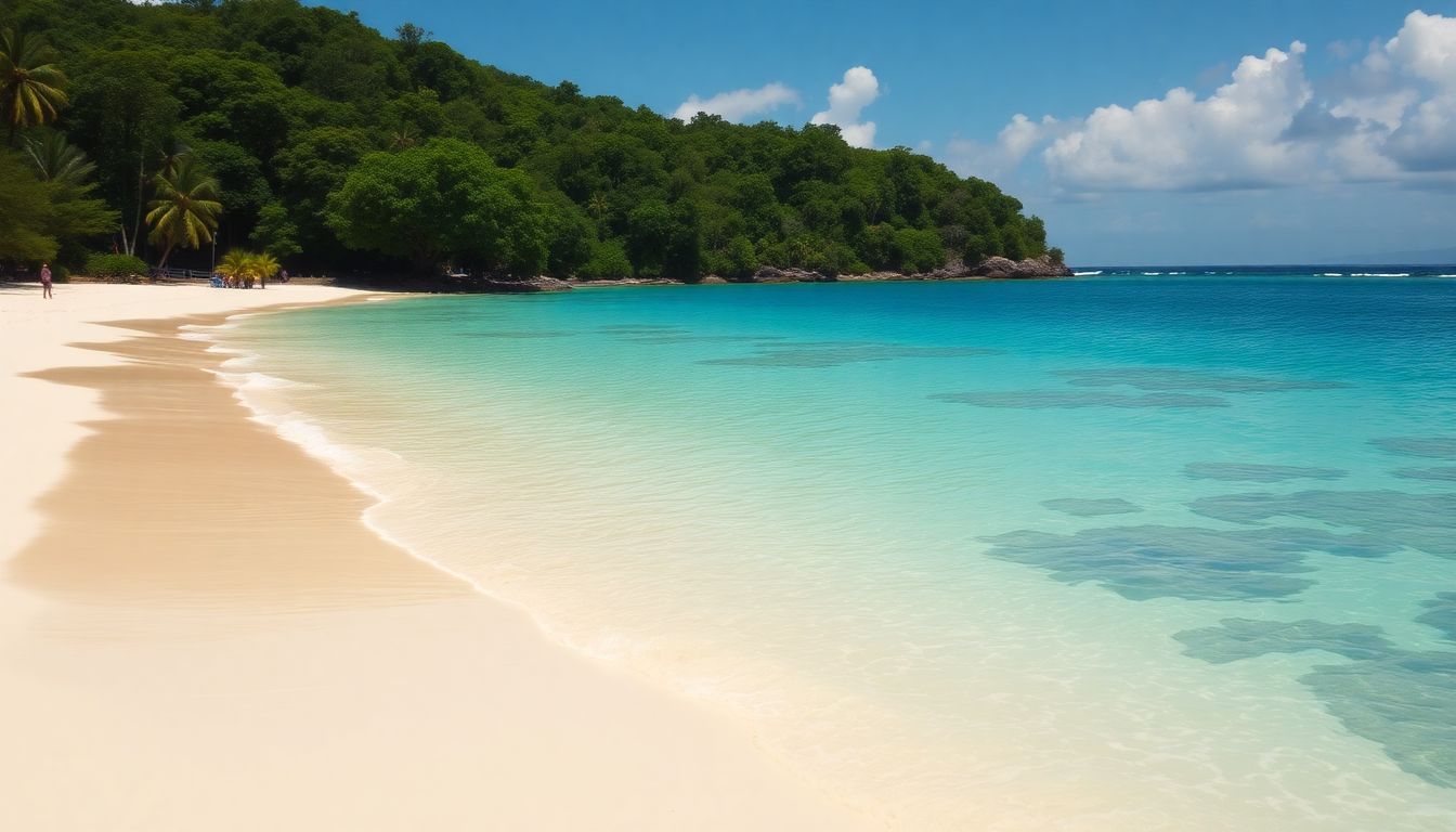 A serene beach in Cotubanamá National Park with clear blue waters.