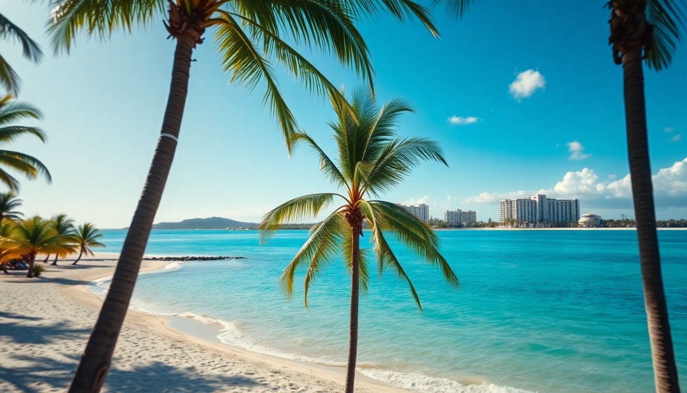 A tranquil beach landscape in Punta Cana, a popular tourist destination.