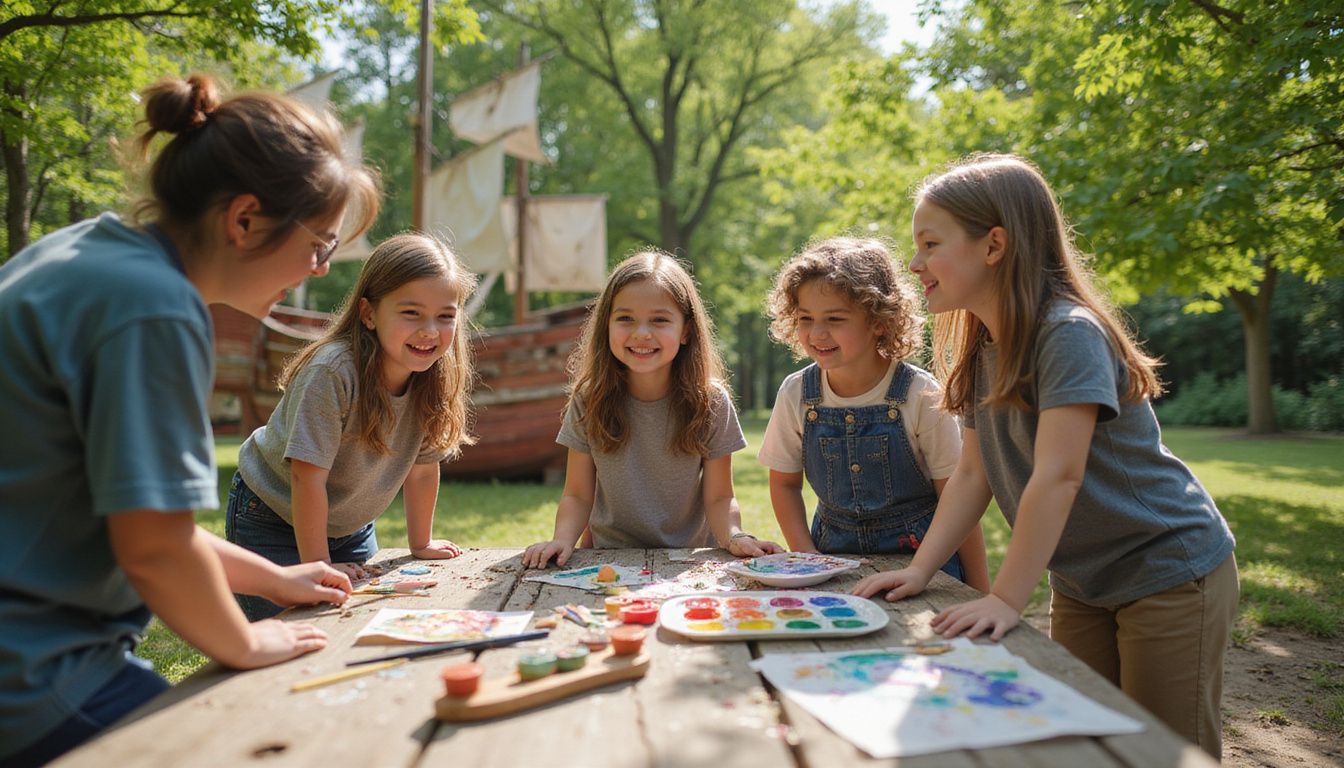 Children joyfully play in an outdoor area with staff supervision. Children joyfully play in an outdoor area with staff supervision.