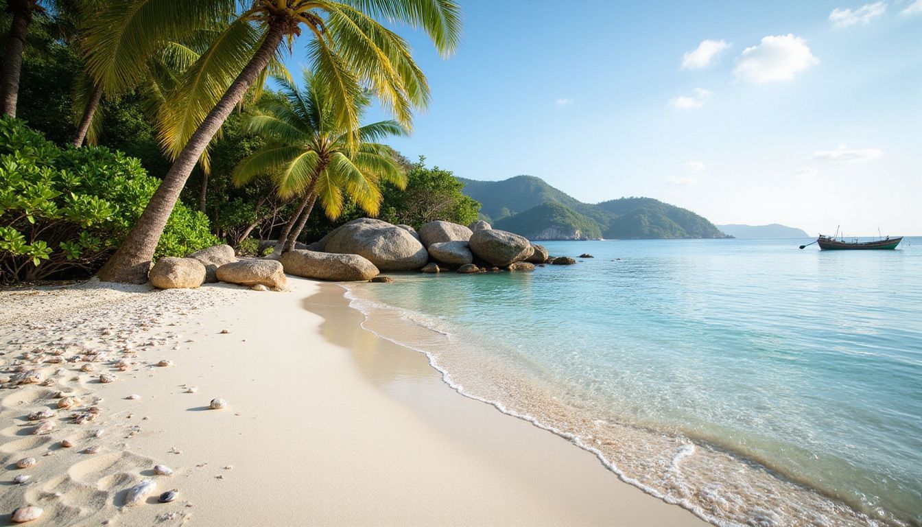 A pristine Caribbean beach with clear water and untouched natural beauty. A pristine Caribbean beach with clear water and untouched natural beauty.