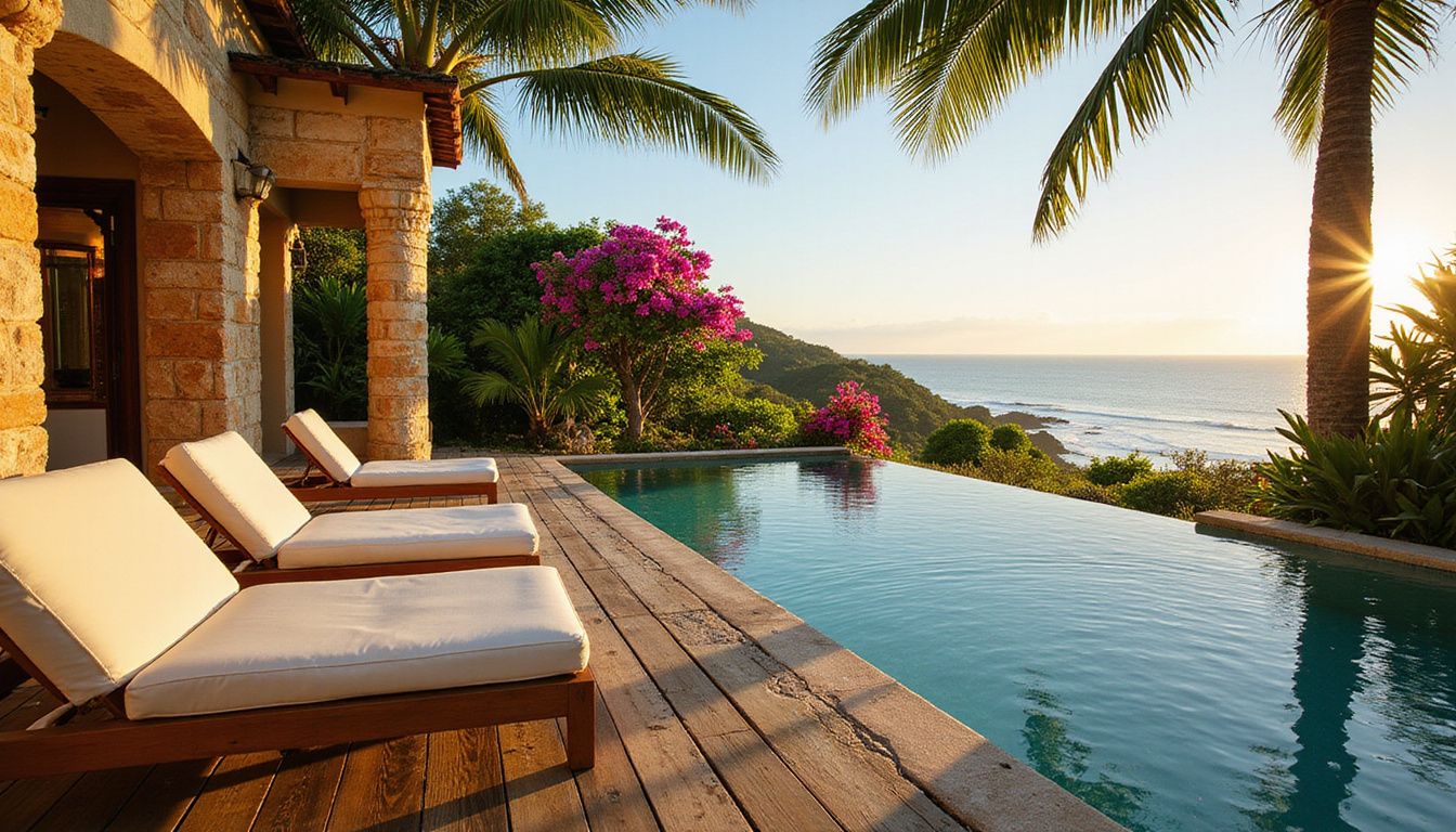 A serene villa by the Caribbean coast, surrounded by tropical beauty.